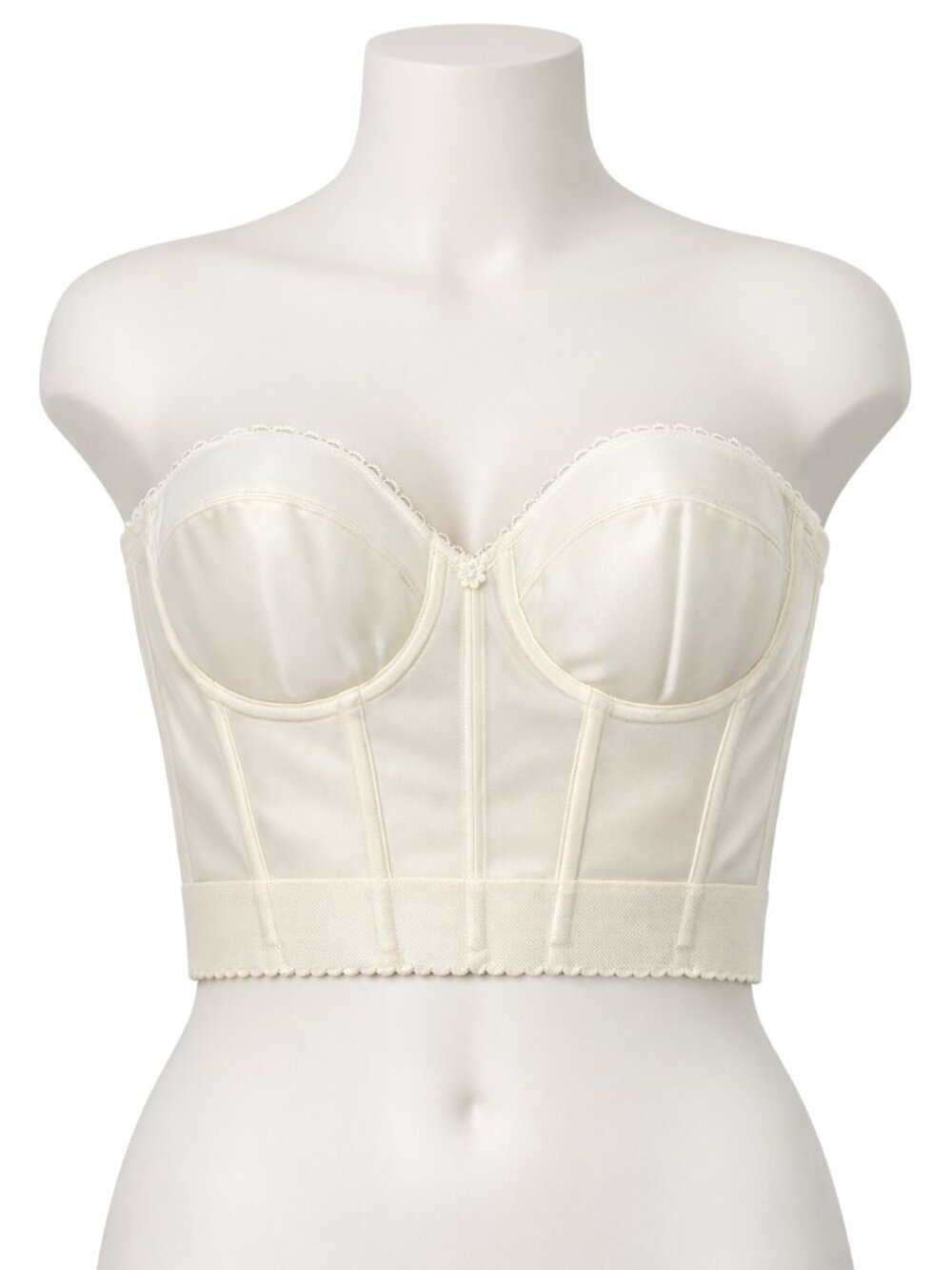 Noemi Women’s Backless Strapless Longline Bustier by Dominique 34C Ivory Color